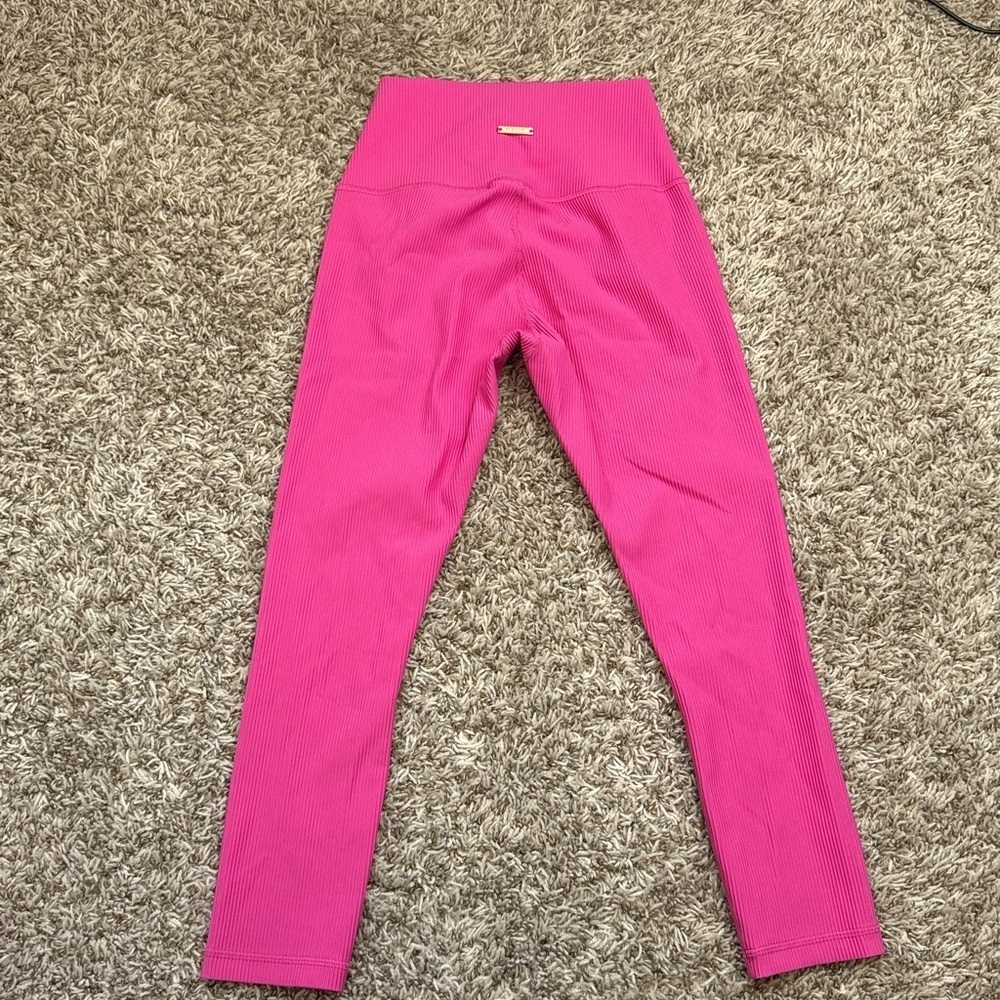 Zyia Capri Leggings Ribbed Pink size 4 - Picture 6 of 10